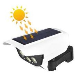 Lampara solar simulador camara de vigilancia 30W