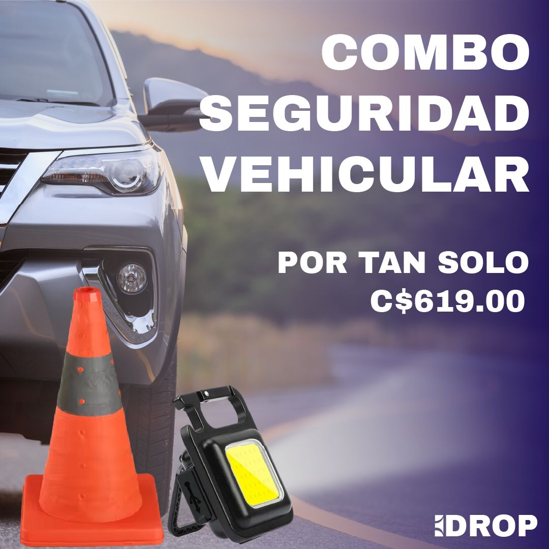 Combo vehicular (Linterna multifuncional y cono retractil 42 cm)